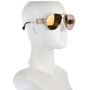 Versace aviator mirrored sunglasses. Never worn. In pristine condition.